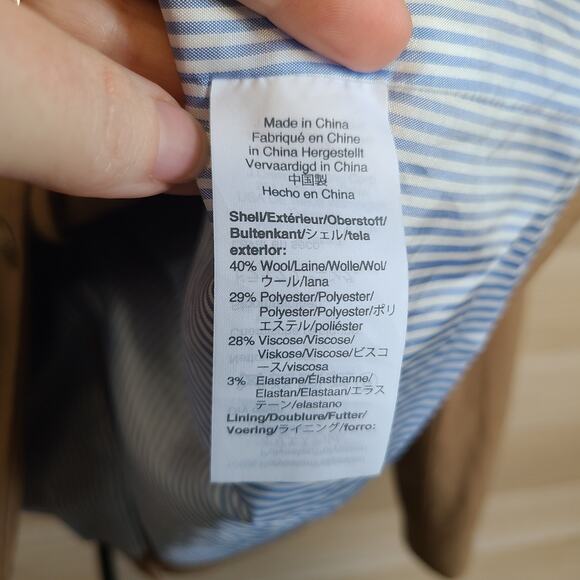 NWOT J Crew Womens 4 Original Schoolboy Wool Blend Blazer Jacket Camel Tan Prep - Picture 6 of 12